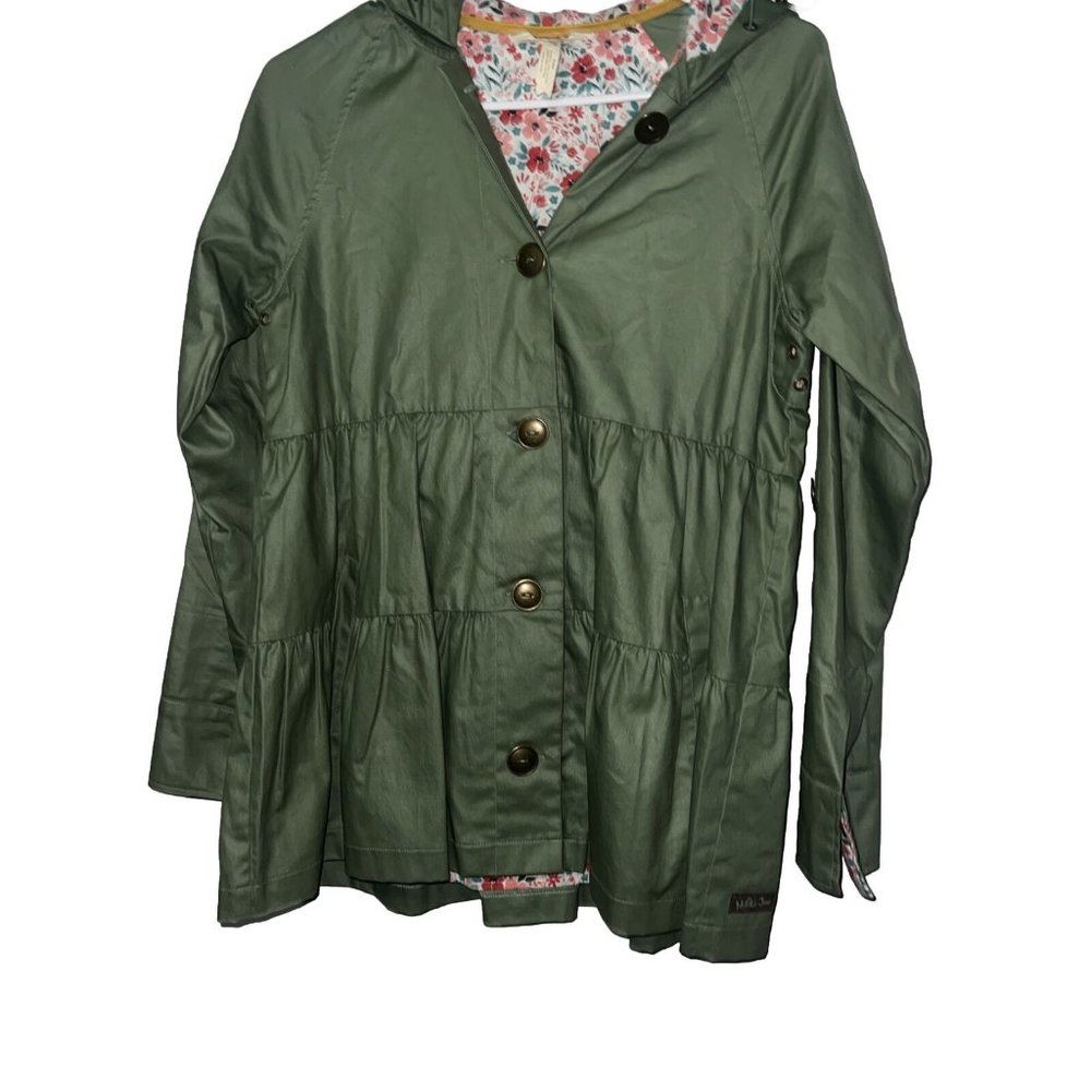 MATILDA JANE Wilderness Rain Jacket‎ Green Lined Women's Size XS (1)